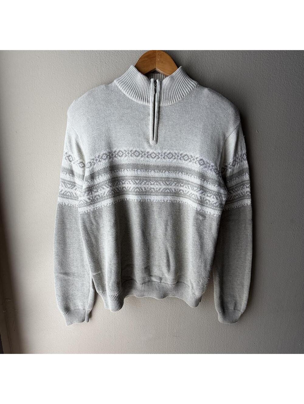 Vintage Jeanne Pierre Fair Isle Quarter-Zip Sweater • S ❄️